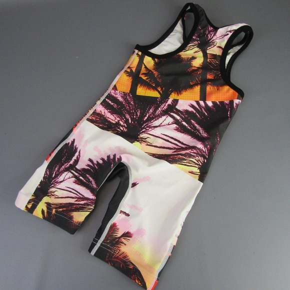 Cliff Keen Athletic Wrestling Singlet Adult Size XXS Tropical Theme Print - Picture 6 of 8